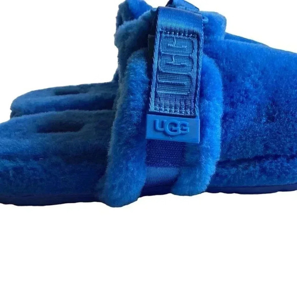 UGG 1118150 Mens 11 Soft Fluff It Slide Slip On Casual Slipper Shoes Blue NEW - Picture 4 of 8